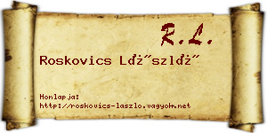 Roskovics László névjegykártya