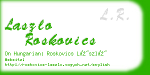 laszlo roskovics business card